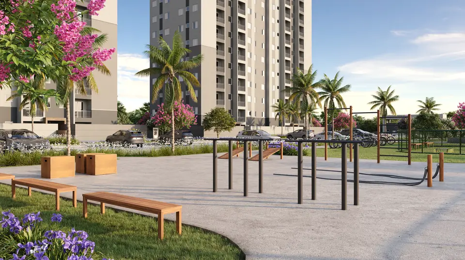 Perspectiva artística: Academia ao ar livre do Portal Vila das Tulipas