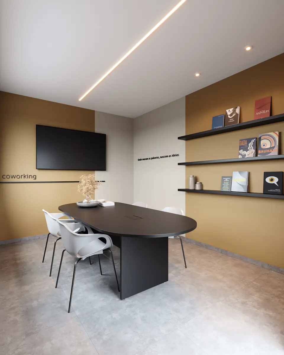 Perspectiva artística: Coworking do Portal Vila das Tulipas